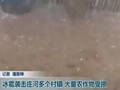 日本关东地区砸冰雹地面堆积如雪