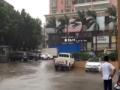 汕头大风大雨 行人大树“吹弯腰”