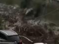 实拍陕西榆林子洲县附近河道被大雨冲刷